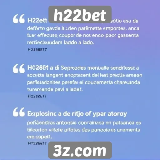 Depoimentos de usuários sobre a experiência no h22bet